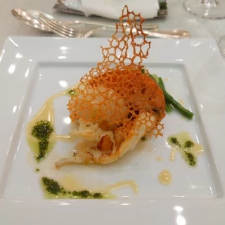 コース料理の海老です。
