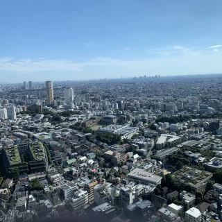 高層階の披露宴会場からの眺めです。