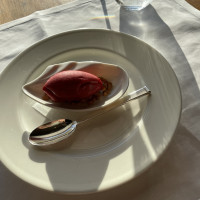 試食をした木苺のシャーベット