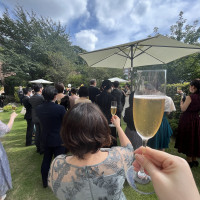 プライベートガーデンで乾杯！