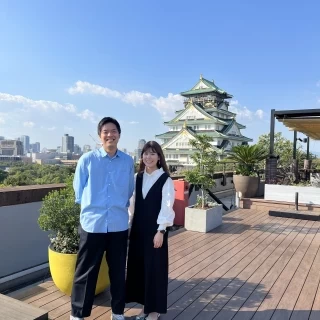 大阪城一望できます。