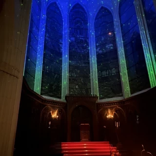プラネタリウムの演出を見せていただきました