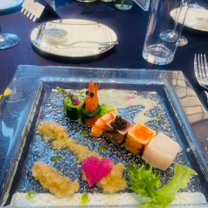 前菜も華やかでおすすめ|636976さんのアルカンシエル横浜 luxemariage（アルカンシエルグループ）の写真(2129345)