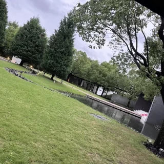 チャペルの向かいにはこんなに緑が広がっています。