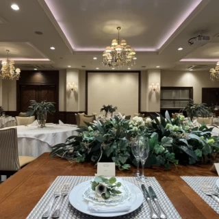 新郎新婦席からの会場