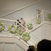 階段の装花