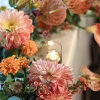 装花コーディネートにキャンドルを採用しました