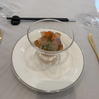 前菜。魚介が詰まってました。