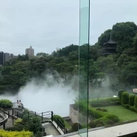 披露宴会場から見える雲海