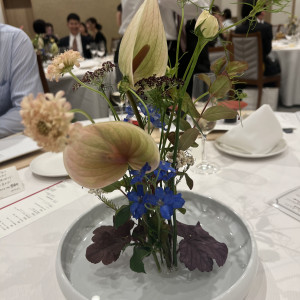 ゲストテーブル装花|637542さんの神田明神 明神会館の写真(2018185)