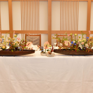 メインテーブル装花|637542さんの神田明神 明神会館の写真(2018150)