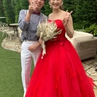 お色直し後、ガーデンで再び写真撮れる