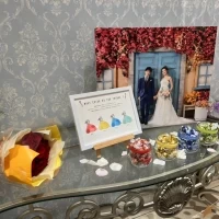 お色直し後のドレスの色を予想できるチョコ