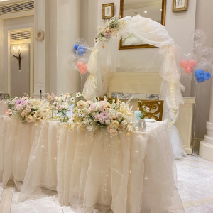メインテーブル装花|638448さんのアーククラブ迎賓館(水戸)の写真(1615393)
