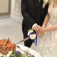 ウエディングケーキ入刀