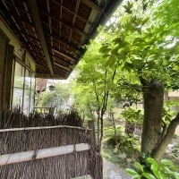 支度部屋からもお庭が