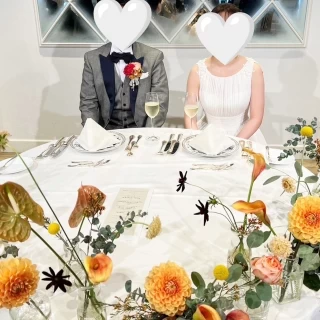 ボトル入れのお花は希望のイメージ以上でした。とても写真映え。