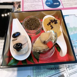 年始に行ったため、おせちがありました