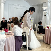 披露宴、新郎新婦入場
