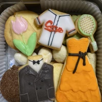 引菓子のクッキー缶　会場で頼みました