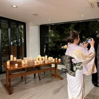 送迎時のキャンドルコーディネート