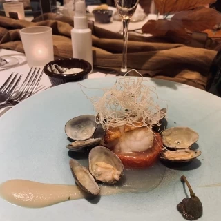 魚料理　クエのソテー アクアパッツァ風