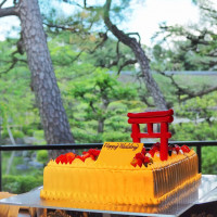 ウェディングケーキも鳥居でした。