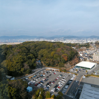 少人数用の披露宴会場からの眺めです。
