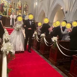 新郎新婦様の退場です！