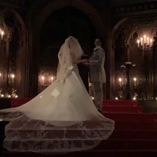 誓いの言葉♡会場が暗くなる演出が神秘的だなと感動！