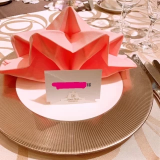 ネームプレートには新婦からのメッセージがありました