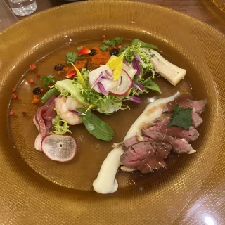 試食させていただいたお料理です。
見た目が華やかでした。