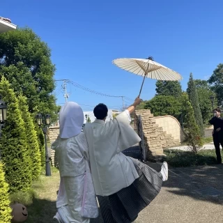 前撮りの時のお庭の雰囲気です！