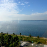 披露宴会場から東京湾が見えます