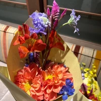 最後にくばるお花
