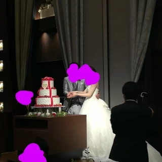 ケーキ入刀です。