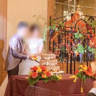 秋仕様のケーキ