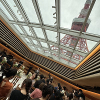 チャペルの天井からの景色
東京タワーが一望できる存在感がす