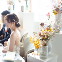 高砂席のお花や花瓶