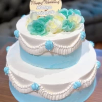 こだわりのティファニーブルーのケーキ