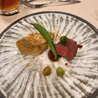 お魚とお肉のメイン料理