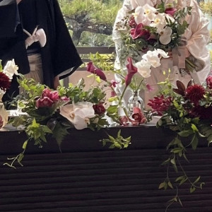 新郎新婦席の装花|642475さんのTAKASAKI MONOLITH ～高崎モノリス～の写真(2126500)