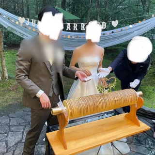 ガーデンでのケーキセレモニー