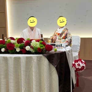 高砂は丸テーブルにしました|642731さんの椿大神社 椿会館の写真(1653160)