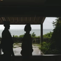 支度は宿泊しているお部屋で。海を眺めながらリラックスできます