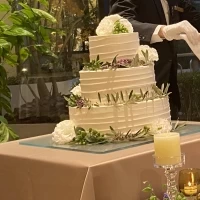 ウェディングケーキ。ナチュラルテイスト