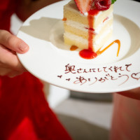 夫のケーキに書いて頂きました！ありがとうございます