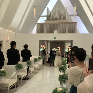 新婦入場のシーン。