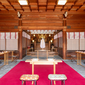 挙式は御神殿で行います|644018さんの長野縣護國神社の写真(1664675)