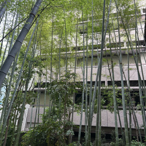 チャペルへ向かう通路も、竹の植栽が印象的で京都らしい|644349さんのフォーチュンガーデン京都（FORTUNE GARDEN KYOTO）の写真(2461498)